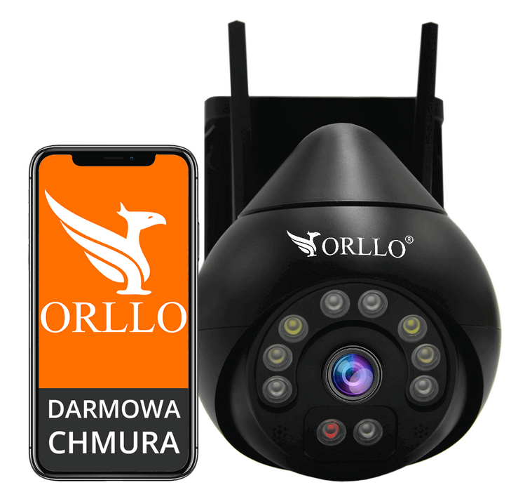 Orllo IP kamera Z8 Pro WiFi Vonkajšia otočná nočná farebná 4MP