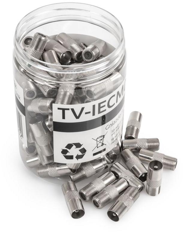 F-zásuvka / TV zástrčka Spacetronik TV-IECM01 100 ks. (23731)