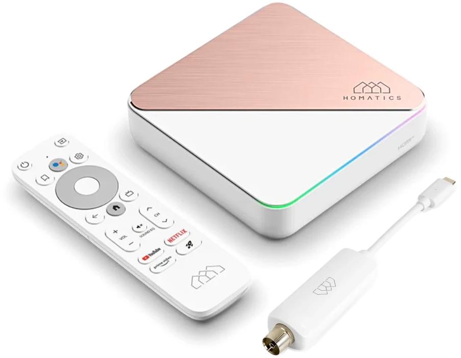 Homatics Box R 4K Plus Android 11 WiFi 2,4 GHz+5 GHz | 4 GB RAM | 32 GB ROM + dekodér DVB-T2 H.265