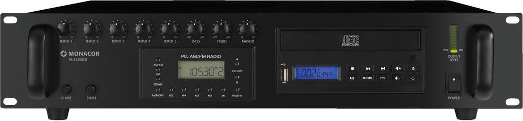 MONACOR PA-8120RCD PA MP3, FM mixážny zosilňovač