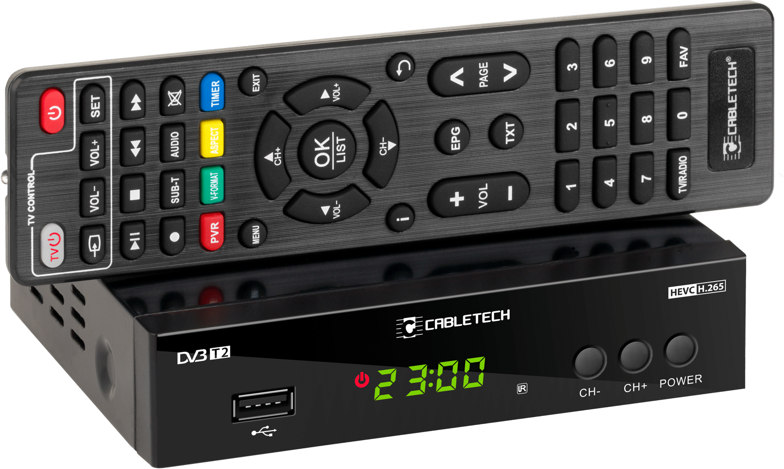 Tuner Cabletech DVB-T2/C HEVC H.265