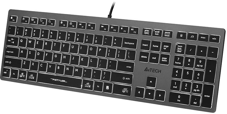 A4Tech FSTYLER FX60H Biela podsvietená klávesnica