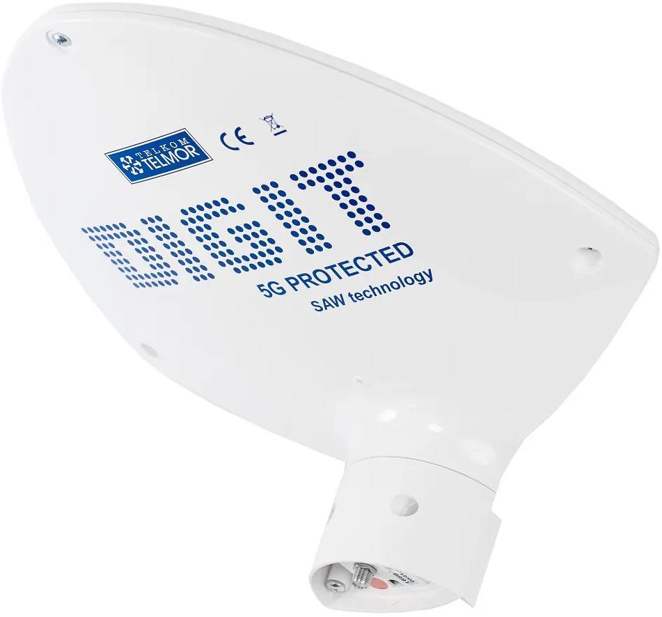 Širokopásmová anténa DVB-T/T2 DIGIT Activa 5G Telmor biela