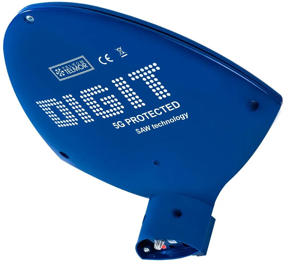 Širokopásmová anténa DVB-T/T2 DIGIT Activa 5G Telmor modrá