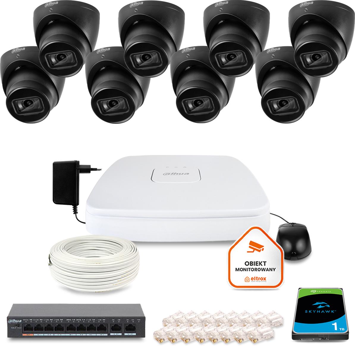 DAHUA IP monitorovacia súprava 8Mpx dome kamier