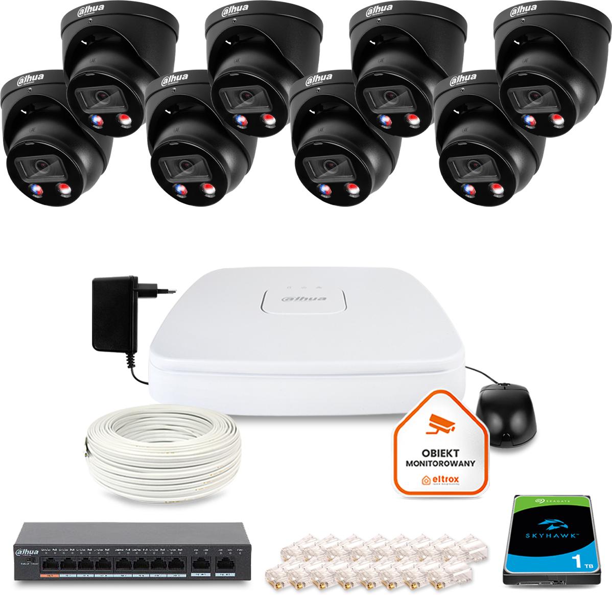 DAHUA IP monitorovacia súprava 8Mpx dome kamier