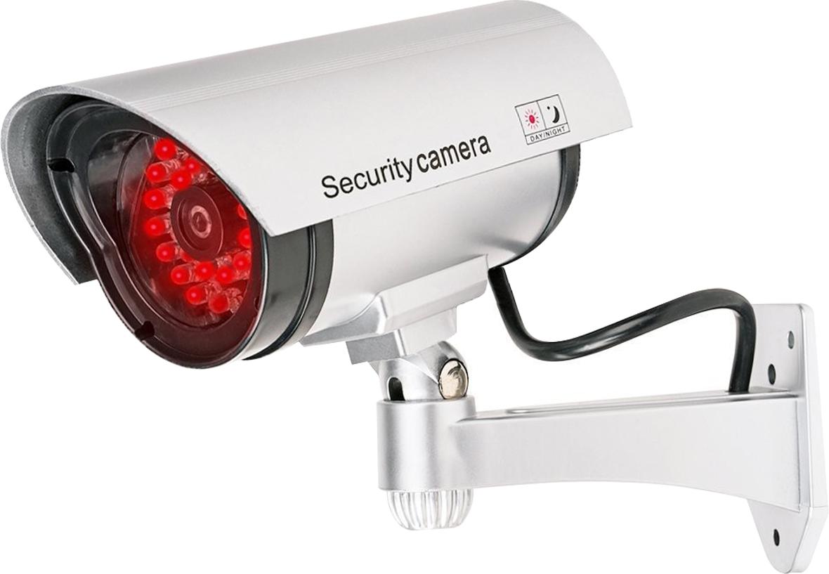 Atrapa kamery s klaksónom strieborná 30LED AT-2B-S