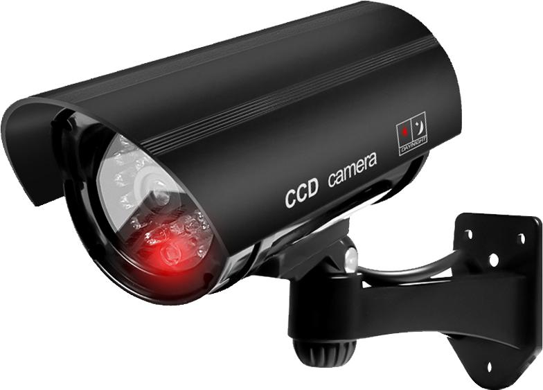 Atrapa kamery čierna LED AT-1B-B