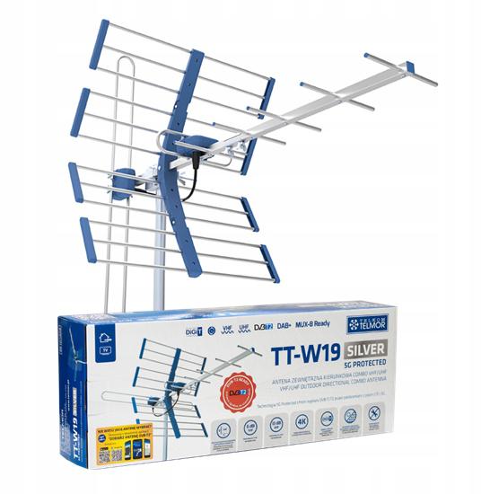 DVB-T2 anténa Telmor TT W19 SILVER COMBO 5G Protected
