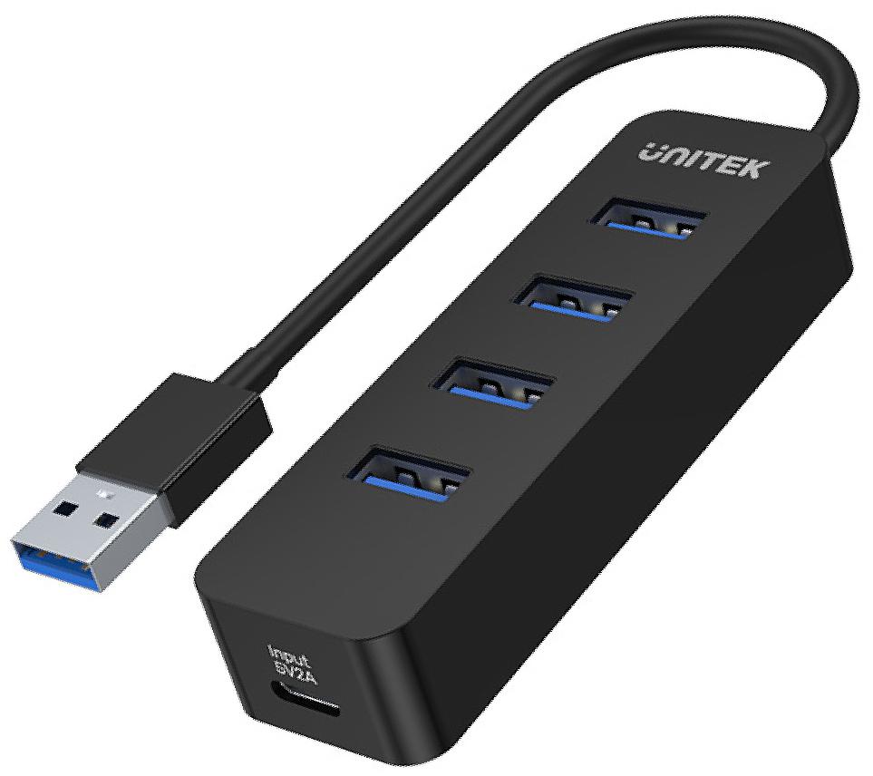 Unitek USB Hub H1117A 4 porty USB-C na USB 3.1 aktívny 10W