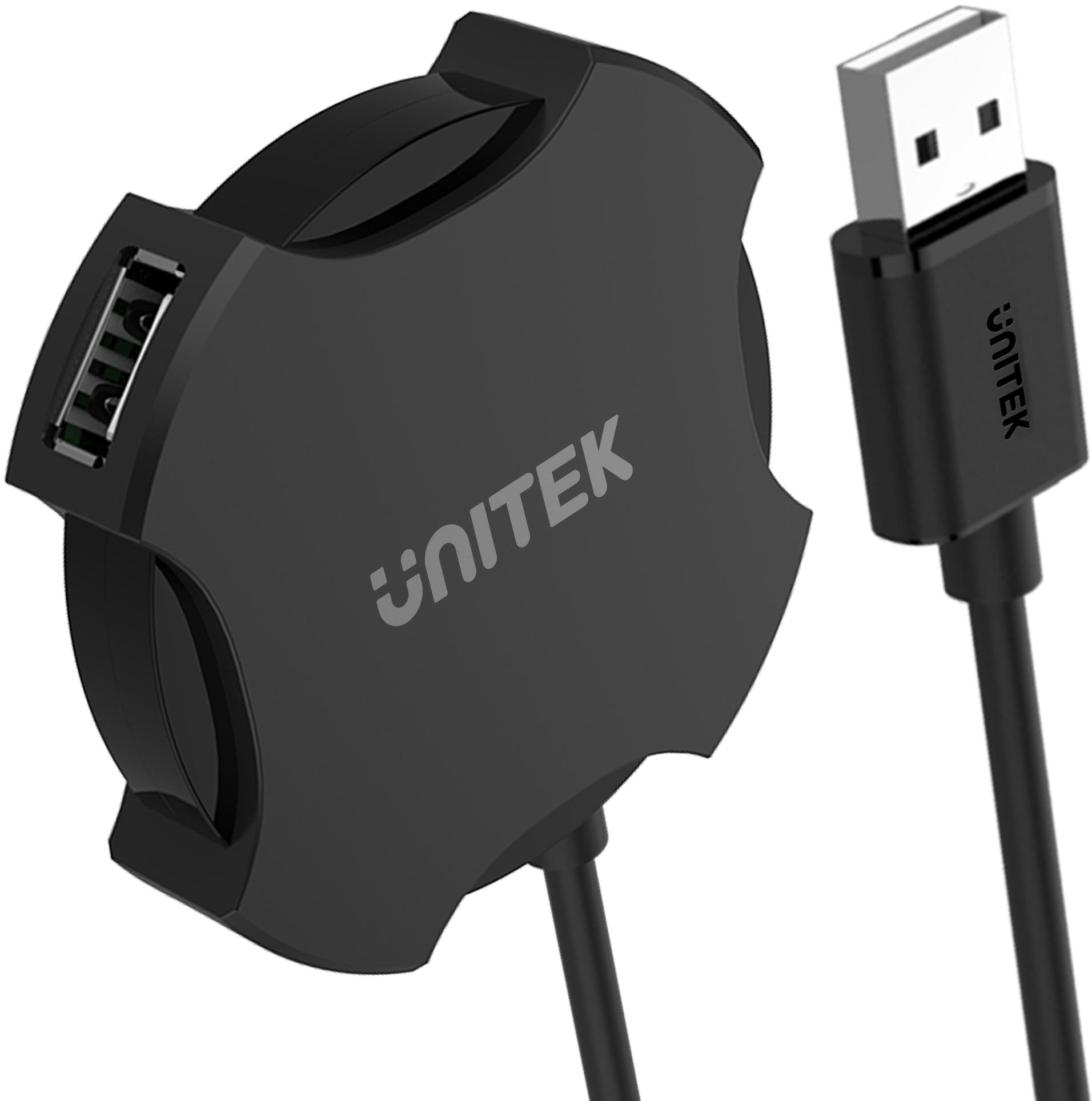 Unitek Y-2178 rozbočovač 4x USB 2.0 micro čierny