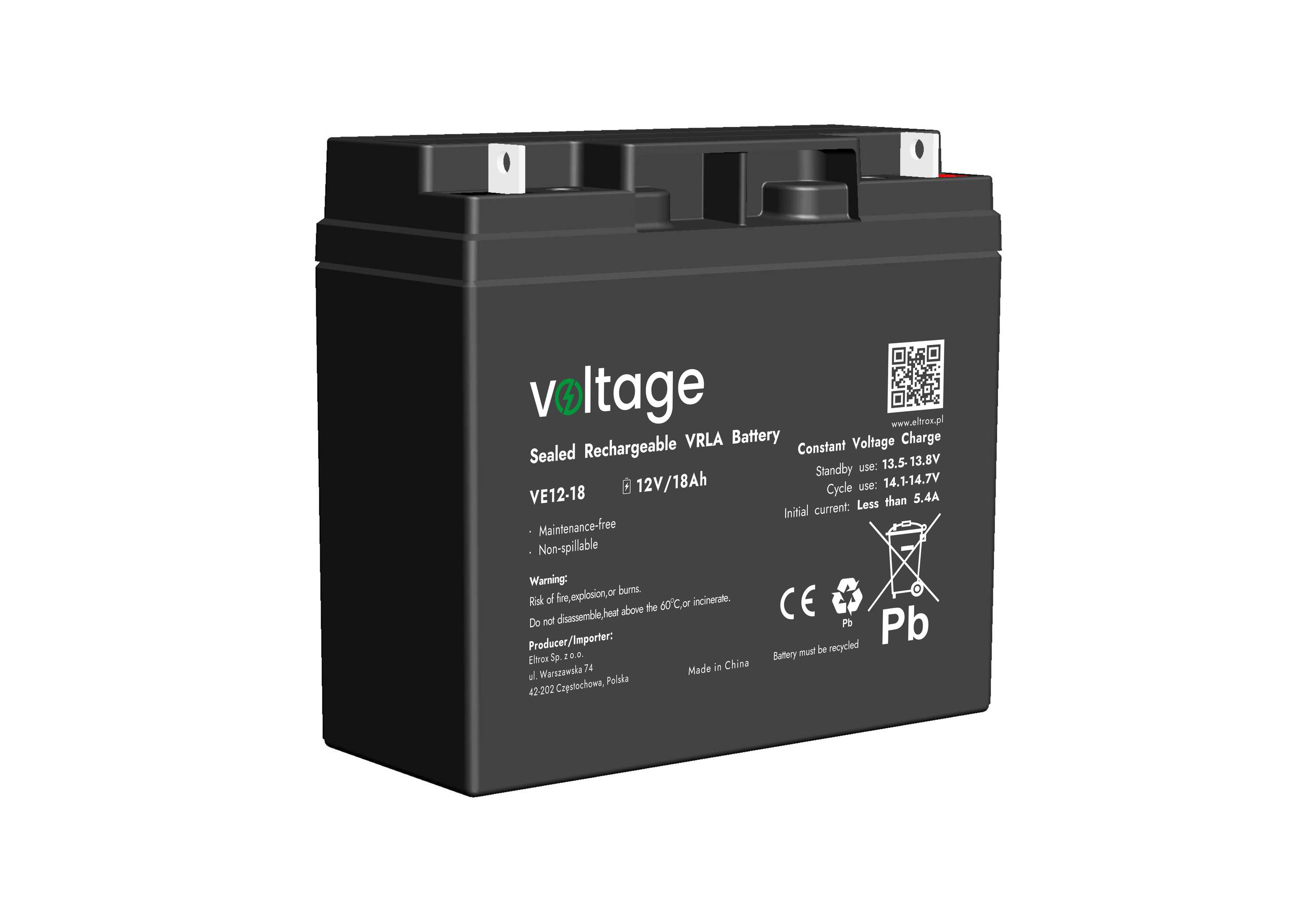AGM batéria 12V 18Ah VE12-18