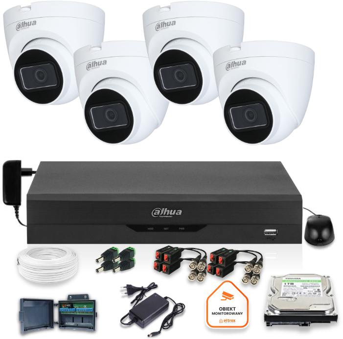 Dahua monitorovacia sada 4 2Mpx dome kamier 1TB disk