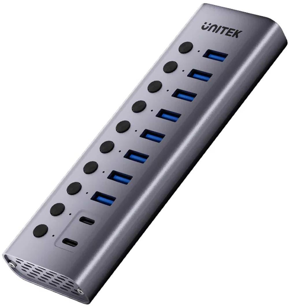 Unitek Hub USB C/USB A 10v1 5Gbps s prepínačmi portov