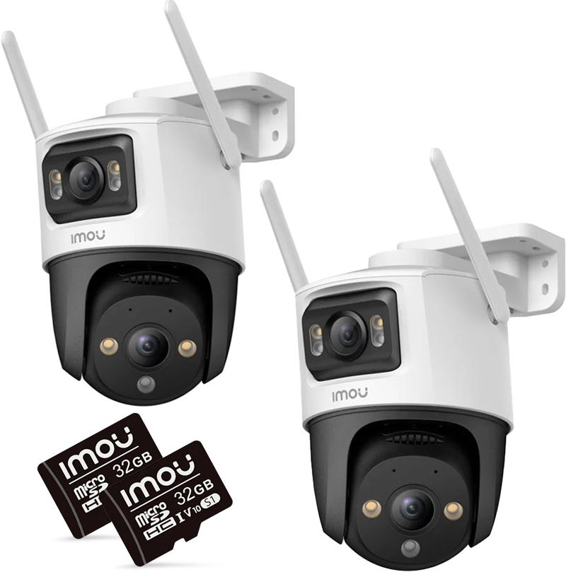 Sada 2 IP kamier IMOU Cruiser Dual 10MP (5MP + 5MP) s 32GB pamäťovými kartami