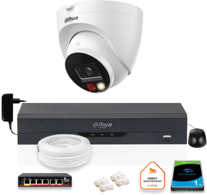 SADA IP kamery Dahua 8mpx IPC-HDW1839T-A-IL-0280B-S6 + DISK 1TB