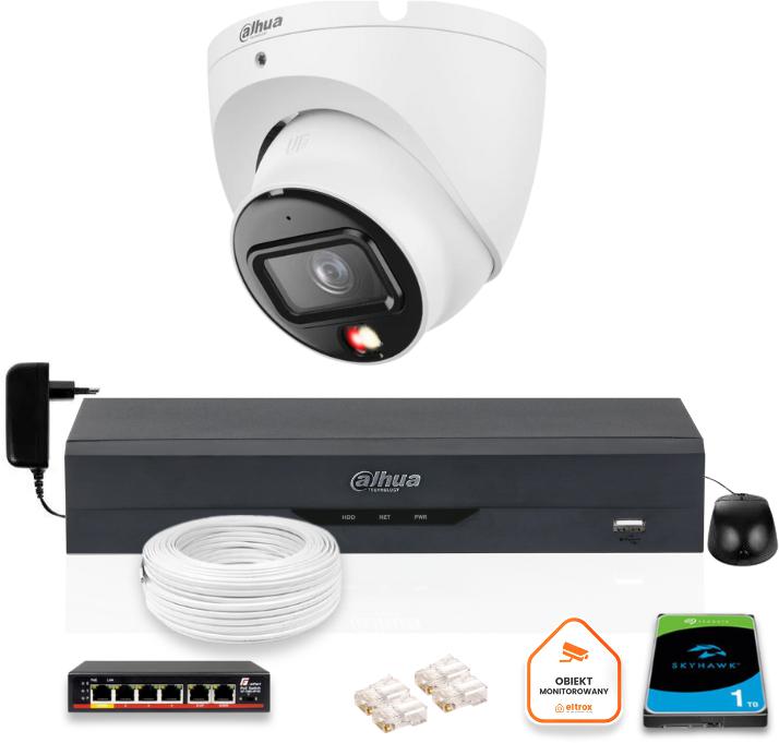 SADA IP kamery Dahua 6mpx IPC-HDW1639T-A-IL-0280B-S6 + DISK 1TB