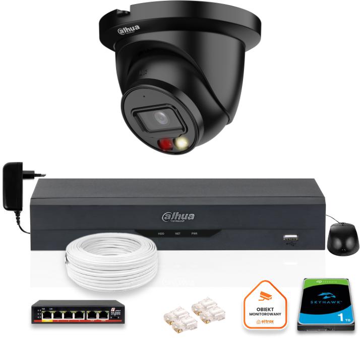 SADA IP kamery Dahua 5mpx IPC-HDW2549TM-S-IL-0280B-BLACK + DISK 1TB