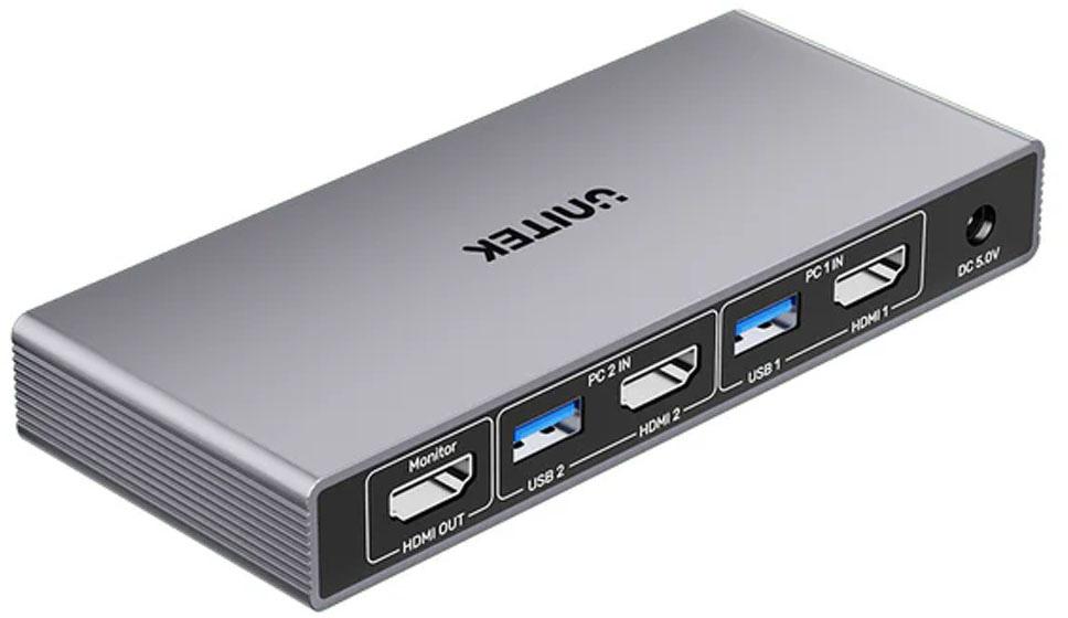 Prepínač Unitek KVM 4K@60Hz USB 3.0 HDMI