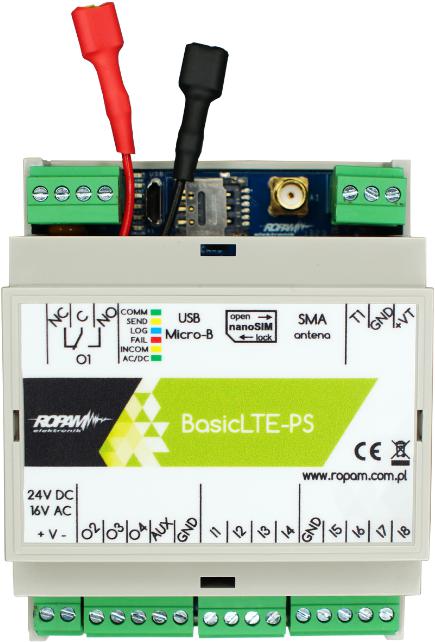 ROPAM Basic4G-PS-D4M LTE notifikačný a riadiaci modul (2G/4G)