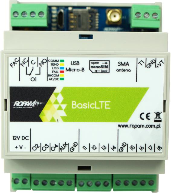 ROPAM Basic4G-D4M LTE notifikačný a riadiaci modul (2G/4G)