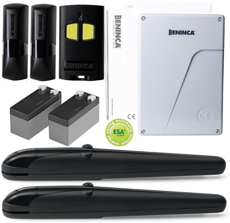 Beninca KBOB2124DK.P TURBO 24V sada pre 4m dvojkrídlové brány + batérie