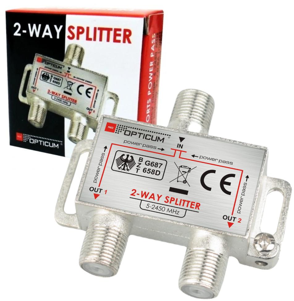 Splitter 1-2 DVB-T SAT 2x1