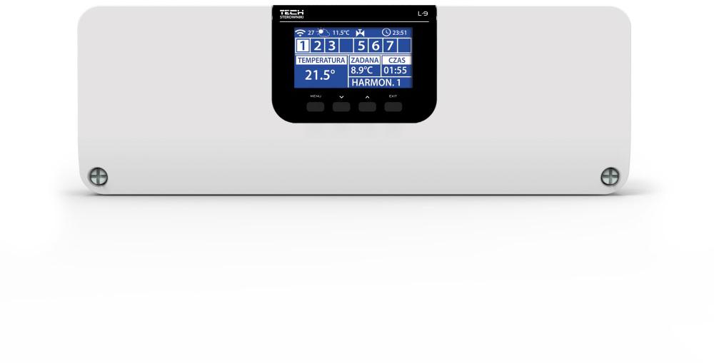 Káblový/bezdrôtový regulátor termostatických ventilov (8 sekcií) L-9r Tech controllers