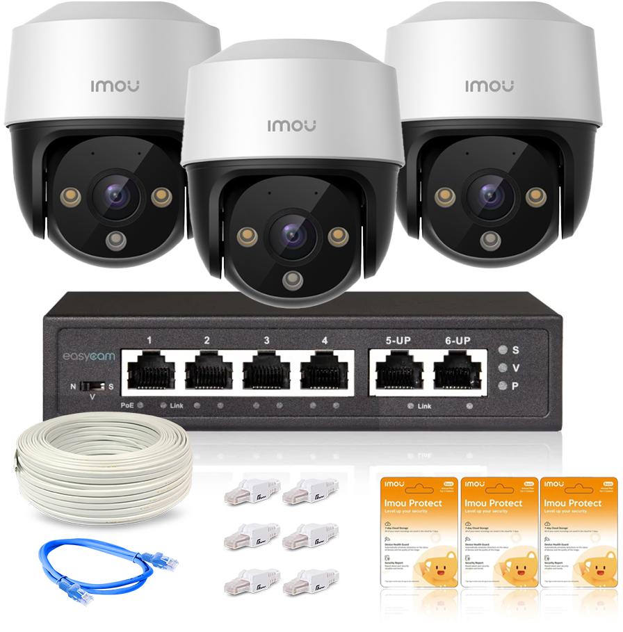 Monitorovacia súprava Imou 3 PTZ kamery IPC-S21FAP 2MPx PoE