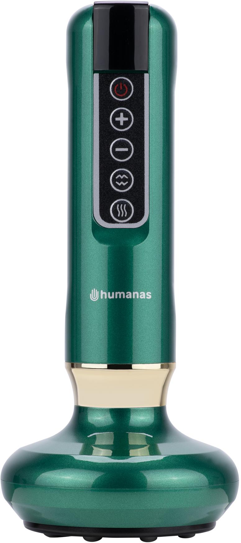 Humanas DermaSmooth masážny prístroj proti celulitíde s funkciou čínskeho baňkovania  - zelený