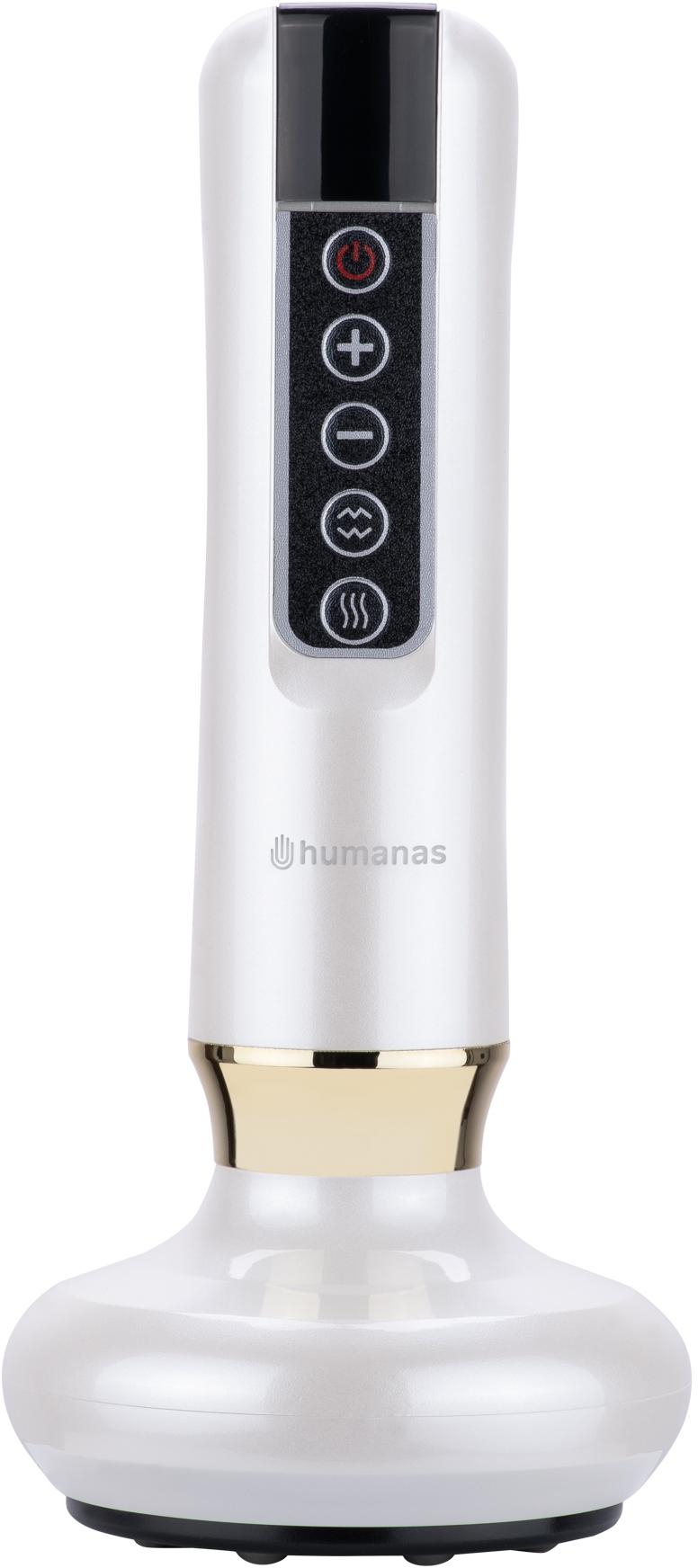 Humanas DermaSmooth masážny prístroj proti celulitíde s funkciou čínskeho baňkovania  - biely