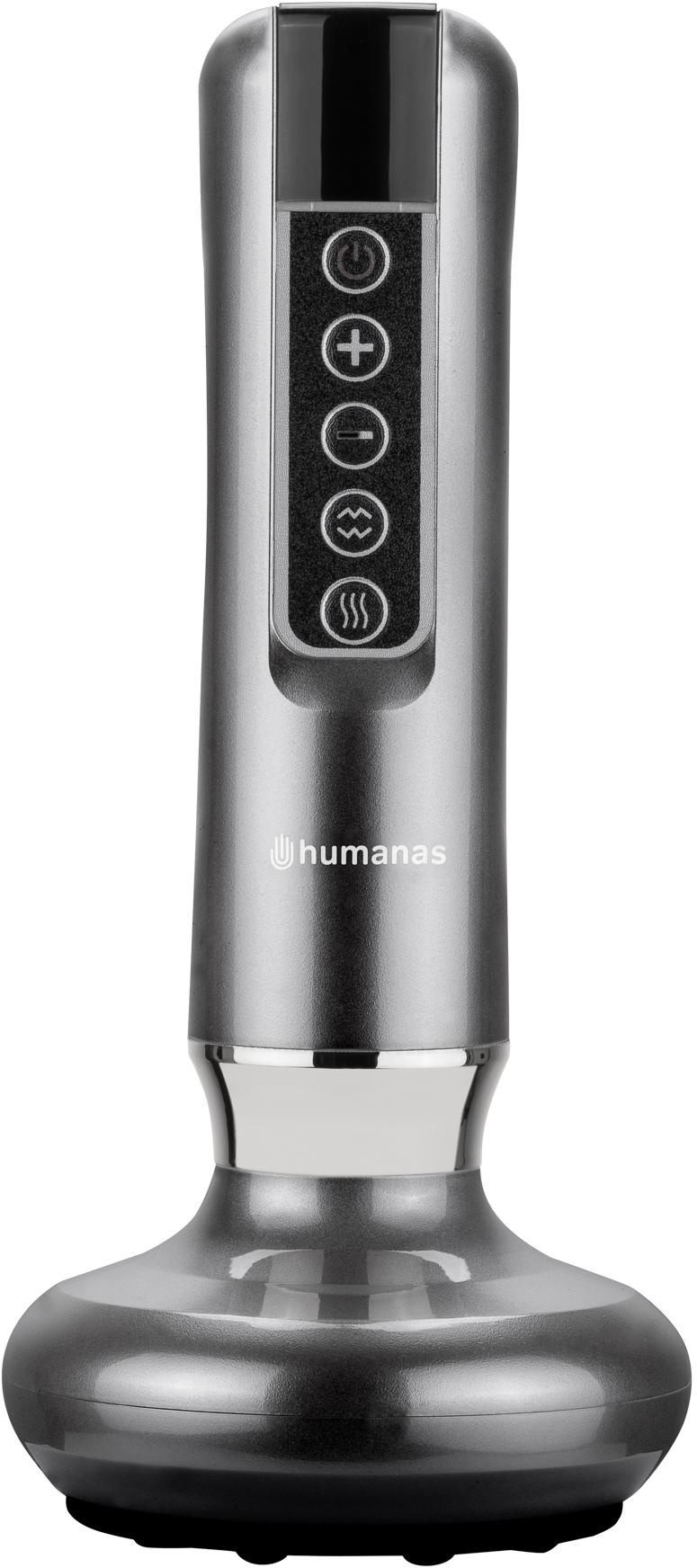 Humanas DermaSmooth masážny prístroj proti celulitíde s funkciou čínskeho baňkovania  - sivý