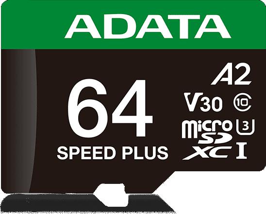 Pamäťová karta Adata microSD Speed Plus 64GB UHS1 U3 V30 A2 160/140 MB/s