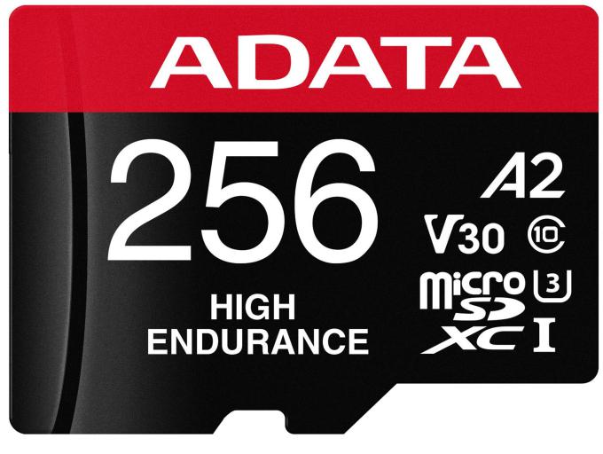 Adata High Endurance microSD karta 256GB UHS1 U3 V30 A2 100/85MB/s + adaptér