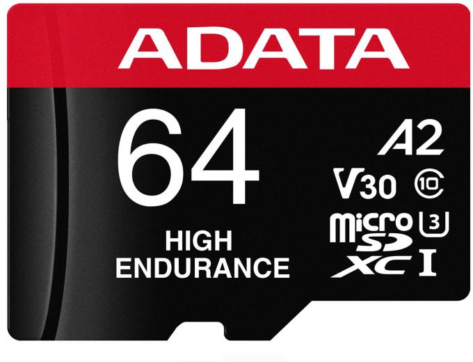 Adata High Endurance 64GB microSD karta UHS1 U3 V30 A2 100/80MB/s + adaptér