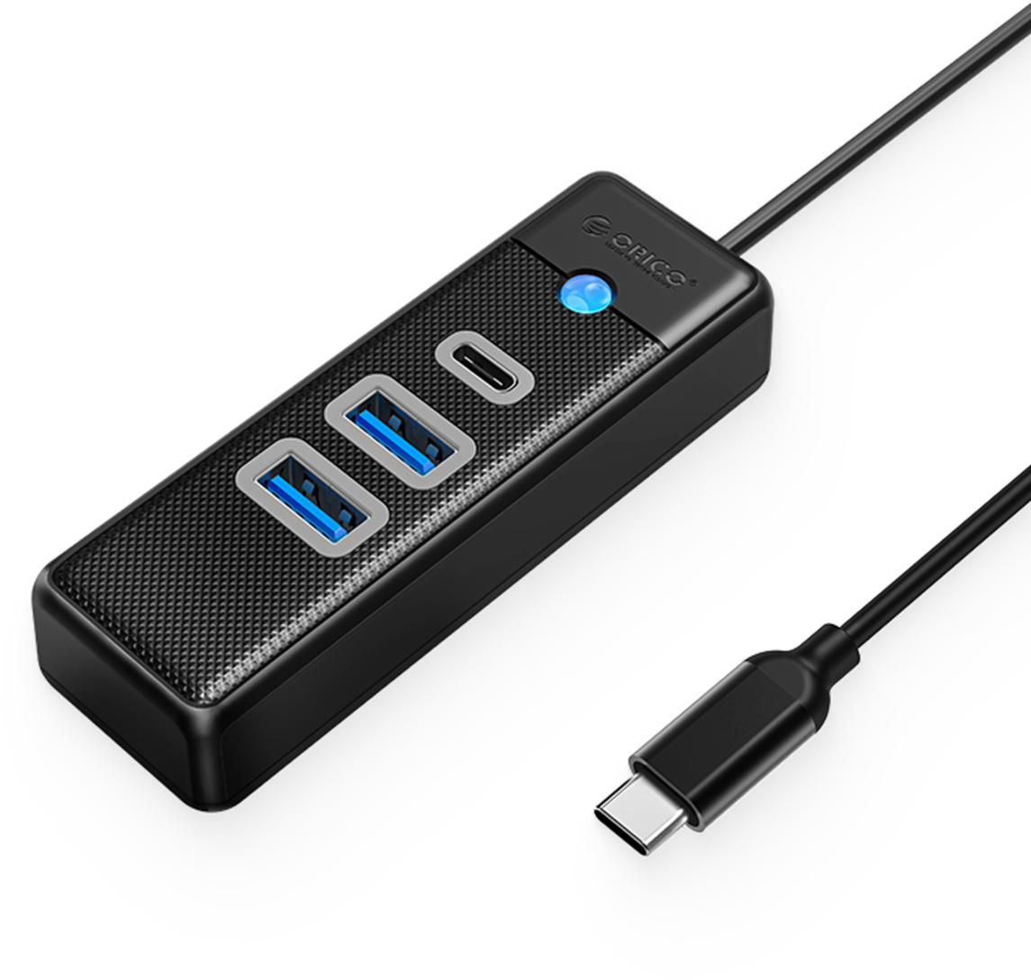 Orico USB-C Hub 2x USB-A 3.1 + USB-C čierny