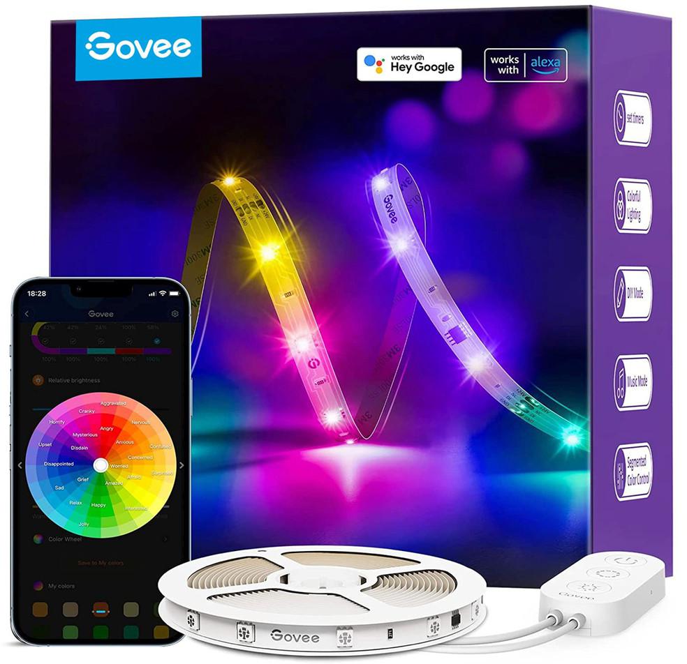 Govee H618C Základné LED pásikové svetlo 10 m LED pásik Wi-Fi, Bluetooth, RGBIC