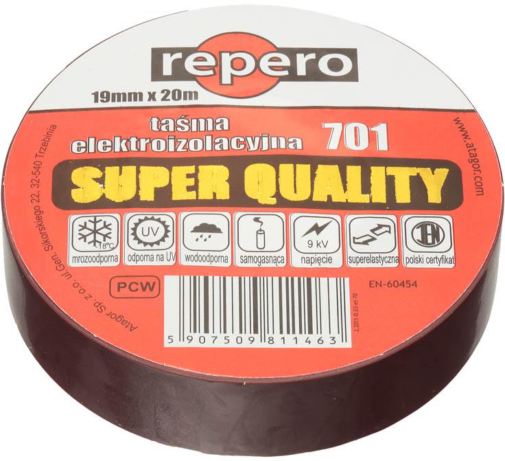 IZOLAČNÁ PÁSKA REPERO 701 HNEDÁ 19MMX20M