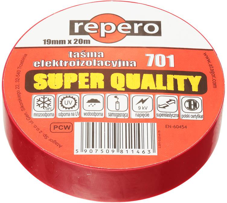 IZOLAČNÁ PÁSKA REPERO 701 ČERVENÁ 19MMX20M