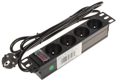 PD-4/R10/R 4-zásuvková napájacia lišta