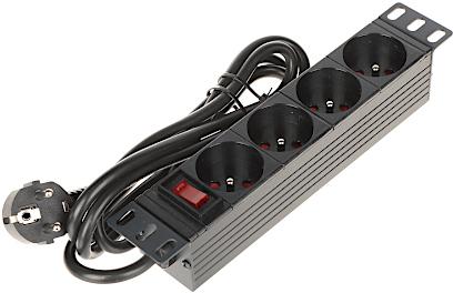 PD-4/R10 4-zásuvková napájacia lišta