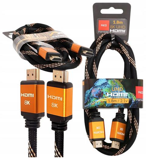 Opticum RED HDMI CABLE / HDMI kábel 1,8 m 8K UHD
