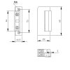 Elektromagnetický zámok ELECTRA R5 bez blokády symetrický úzky 16,5 mm