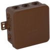 Povrchový box prázdny 12 prívodov VIPLAST V7 klik BRONZE IP54 100x100x41mm 037-02