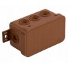 Povrchový box prázdny 8 prívodov VIPLAST V8 klik BRONZE IP54 80x45x41mm 038-02