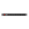 listwa zasilajaca rack pdu 1u 10a 10x iec c13 2m czarna c14 2