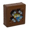 Povrchový box s 12 prívodmi VIPLAST VP-51 BRONZE IP55 118x118x46mm 051-52
