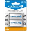 C / R14 everActive Ni-MH 5000 mAh Nabíjacie batérie Professional line (balenie 2 ks)