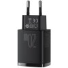 adowarka sieciowa baseus compact quick charger ccxjb01 20w 1x usba 1x usbc pd 30 qc 30 czarna 86def53a35e70