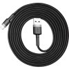 kabel usba lightning iphone baseus cafule calklfcg1 200cm apple 15a czarnoszary w oplocie 15c33a361f808